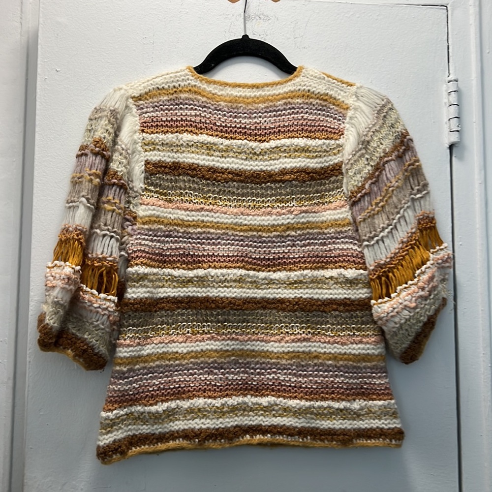 Ulla Johnson hand crochet alpaca blend sweater with lurex. Elbow sleeve - Picture 6 of 9